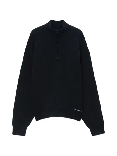 Alexander Wang Logo-embroidered Sweatshirt In Black