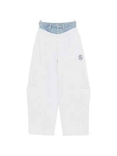 Alexander Wang Logo-embroidered Track Pants In White