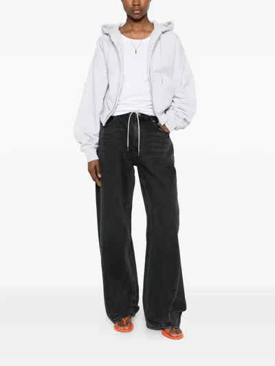 Alexander Wang Logo-patch Jeans In Black