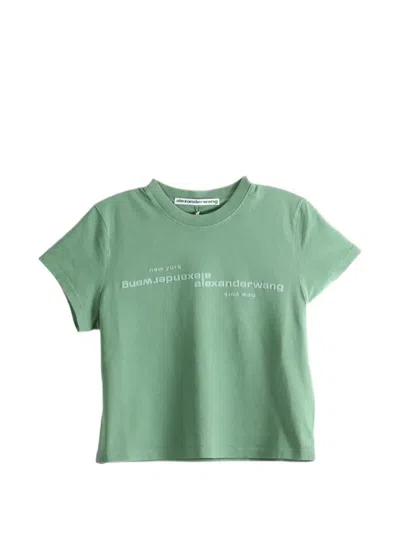 Alexander Wang Logo-print Short-sleeve T-shirt In Multi