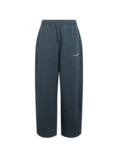 Alexander Wang Logo-print Track Pants In Blue