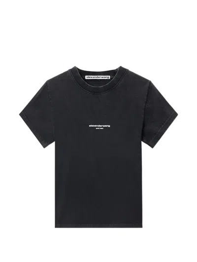 Alexander Wang Logo-print T-shirt In Black