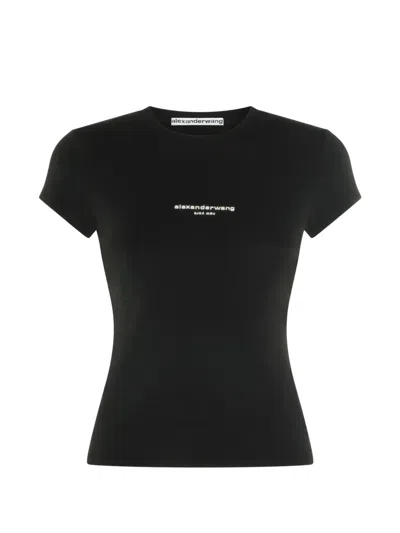 Alexander Wang Black Logo Crew Neck T-shirt