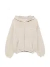 Alexander Wang Drawstring Hooded Sweatshirt In Neutral