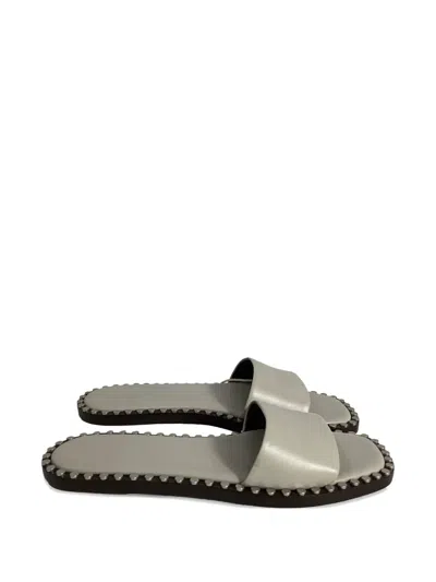 Pre-owned Alexander Wang Lola Studded-detail Sandals In Gray