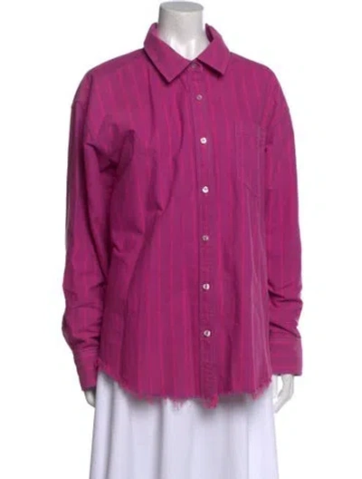 Pre-owned Alexander Wang Long Sleeve Button-up Top In Pink