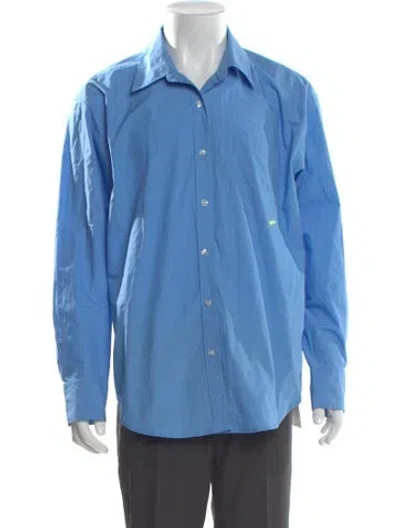 Pre-owned Alexander Wang Long Sleeve Dress Shirt In Blue