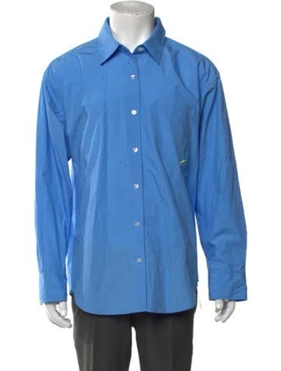 Pre-owned Alexander Wang Long Sleeve Dress Shirt In Blue