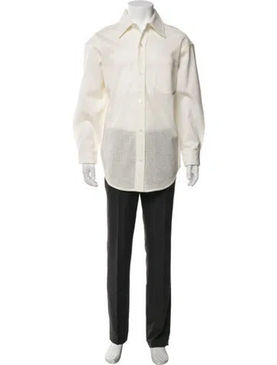 Pre-owned Alexander Wang Long Sleeve Dress Shirt In Neutrals