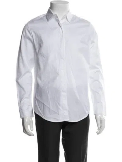 Pre-owned Alexander Wang Long Sleeve Dress Shirt In White