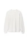 Alexander Wang Unisex Long Sleeve In Cotton Waffle Thermal In White