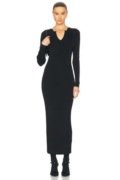 Alexander Wang Long Sleeve Maxi Dress In Black
