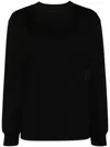 Alexander Wang Essential Jsy Ls T-shirt W/ Puff Logo & Bound Neck Clothing
