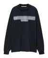 Alexander Wang Long Sleeve Tee W/ Emboss Logo In Blue