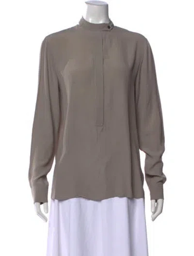 Pre-owned Alexander Wang Long Sleeve Top In Gray