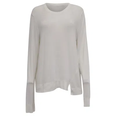 Pre-owned Alexander Wang Long Sleeve Top In White Modal