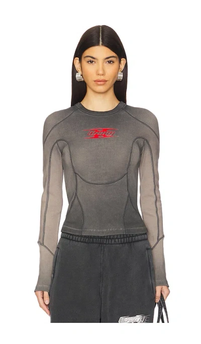 ALEXANDER WANG LONG SLEEVE TOP WITH BLADE LOGO
