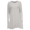 Alexander Wang Long Sleeve Top With Pocket In White Modal In Gray
