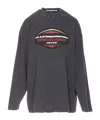 Alexander Wang Long-sleeved Graphic Jersey In Gray