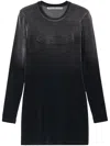 Alexander Wang Long-sleeved Minidress In Grey