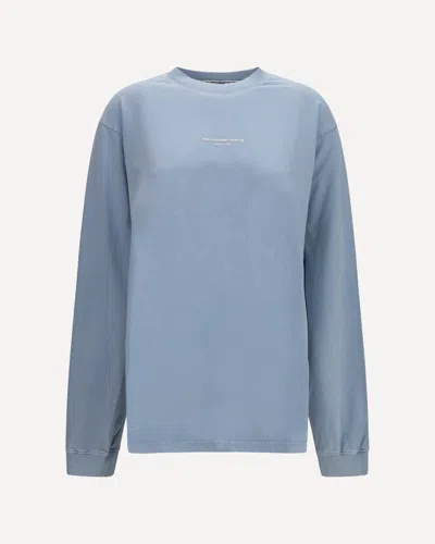 Alexander Wang Logo-embroidered Cotton Long-sleeve T-shirt In Multi