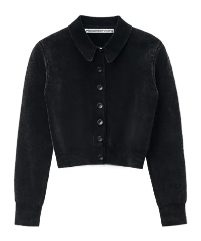 Alexander Wang Long-sleeved Cardigan In Black
