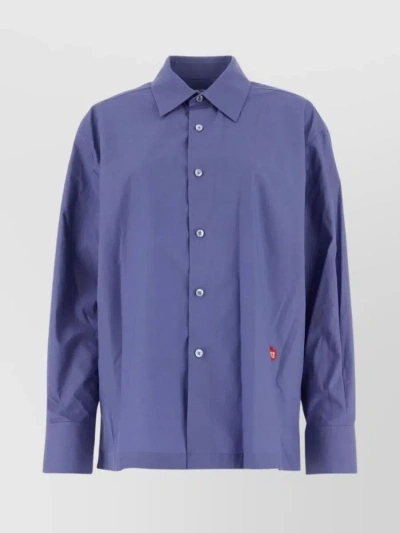 Alexander Wang Loose Fit Cotton Poplin Shirt In Blue