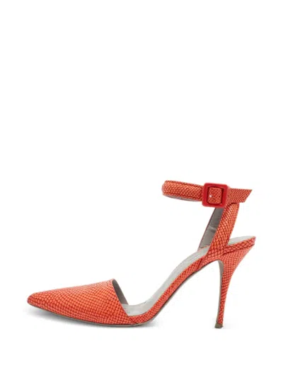 Pre-owned Alexander Wang Lovisa Ankle Strap Pumps In Orange