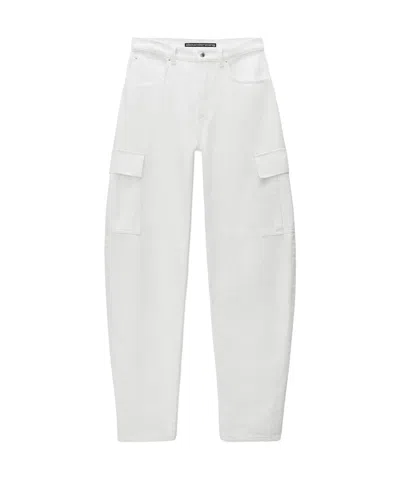 Alexander Wang Low-rise Cargo Jeans In White