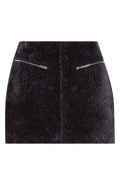 Alexander Wang Low Rise Miniskirt In Black