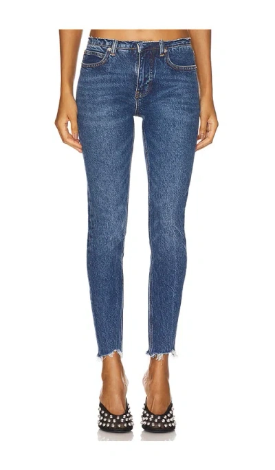 Alexander Wang Low Rise Skinny Jean In Blue