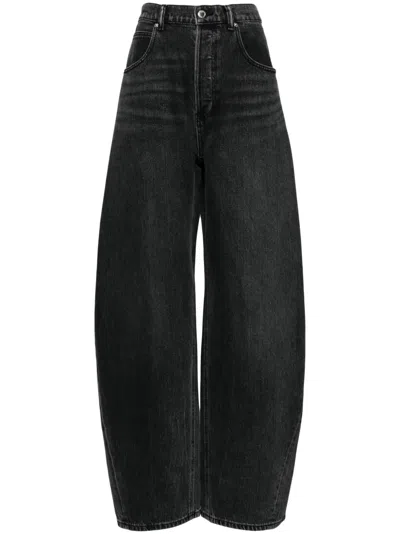 Alexander Wang Low-rise Wide-leg Jeans In Black