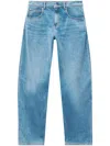 Alexander Wang Low-rise Wide-leg Jeans In Blue