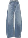 Alexander Wang Rounded Wide-leg Jeans In Blue