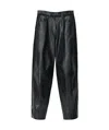 Alexander Wang Low-waist Crocheted Leather Pants In Black