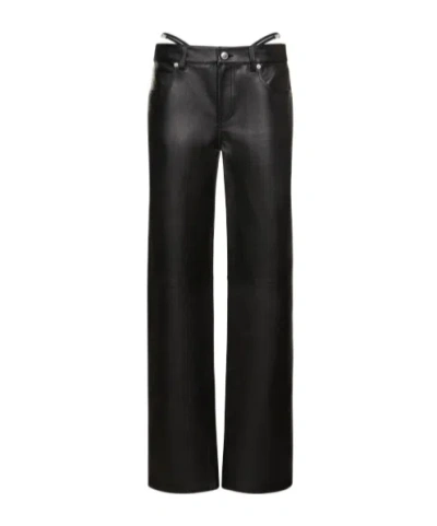 Alexander Wang Low-waisted Five-pocket Casual Pants In Black