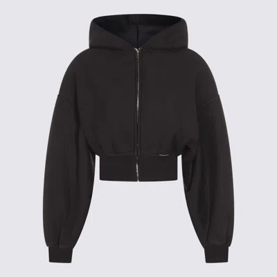 ALEXANDER WANG ALEXANDER WANG BLACK COTTON SWEATSHIRT