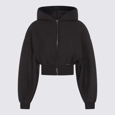 ALEXANDER WANG ALEXANDER WANG BLACK COTTON SWEATSHIRT