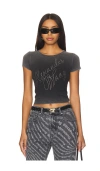 Alexander Wang 'logo Rhinestone T-shirt In Washed Ash