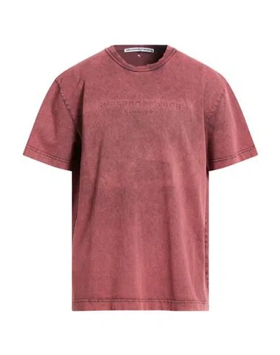Alexander Wang Man T-shirt Brick Size M Cotton In Red