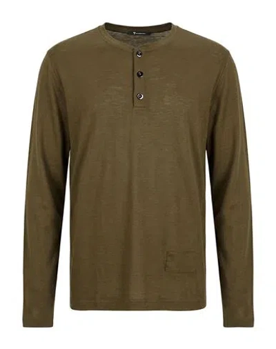 Alexander Wang Man T-shirt Military Green Size L Wool, Cotton