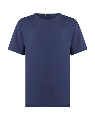 Alexander Wang Man T-shirt Navy Size L Cotton In Blue