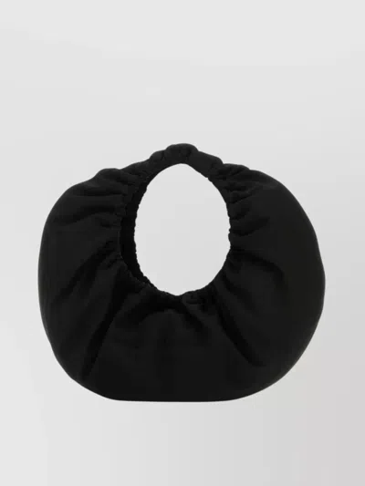 Alexander Wang Medium Crescent Handbag With Round Ruched Design In Nero