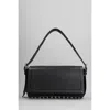Alexander Wang Medium Flap Shoulder Bag In Black Leather In Black