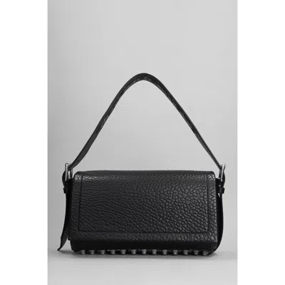 Alexander Wang Medium Flap Shoulder Bag In Black Leather
