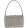 Alexander Wang Medium Heiress Crystal & Leather Handbag In White
