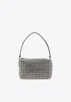 Alexander Wang Medium Heiress Crystal Mesh Handbag In Silver
