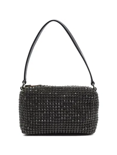Pre-owned Alexander Wang Medium Heiress Crystal Pochette Bag In Black
