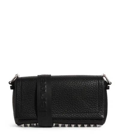 Alexander Wang Medium Leather Ricco Flap Bag In Black