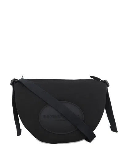 Alexander Wang Medium Logo-plaque Shoulder Bag In Black